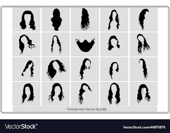 set of women hairstyles