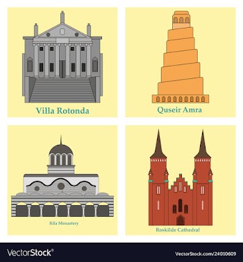 Set of world sights vector image