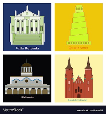 Set of world sights vector image