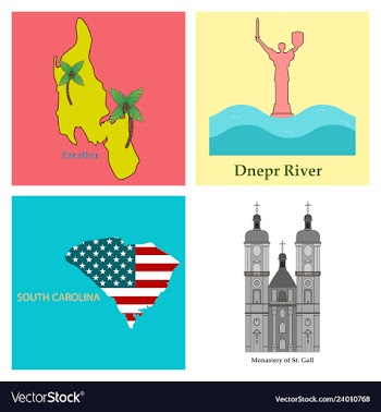 Set of world sights vector image