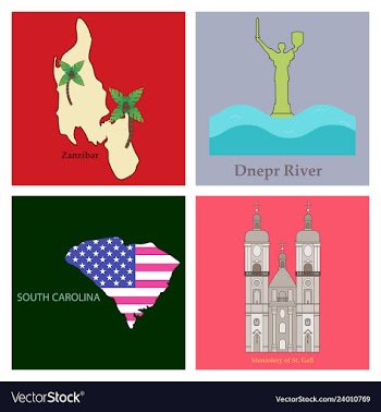 Set of world sights vector image