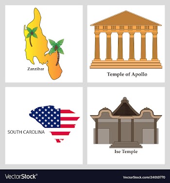 Set of world sights vector image