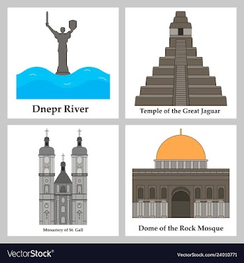 Set of world sights vector image