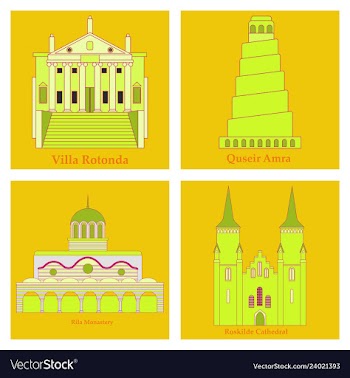 Set of world sights vector image
