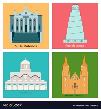 Set of world sights vector image