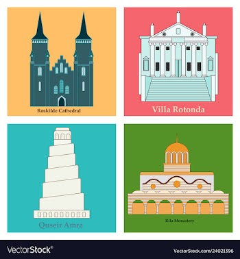 Set of world sights vector image