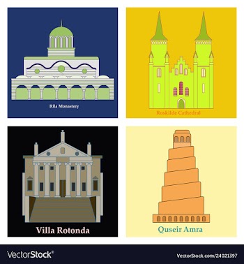 Set of world sights vector image