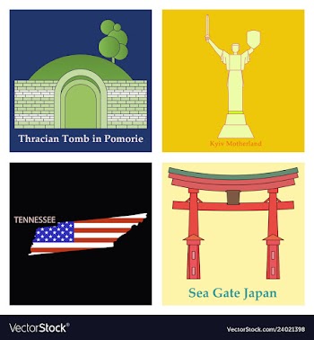 Set of world sights vector image