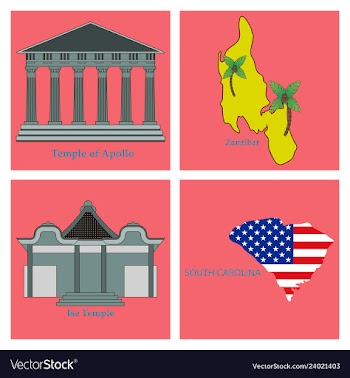 Set of world sights vector image