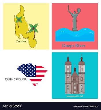 Set of world sights vector image