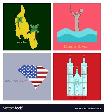Set of world sights vector image