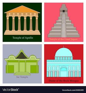 Set of world sights vector image