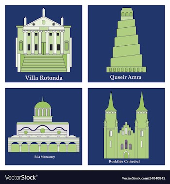 Set of world sights vector image