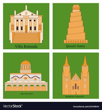 Set of world sights vector image