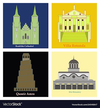 Set of world sights vector image