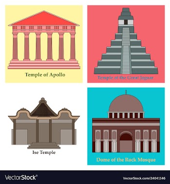 Set of world sights vector image