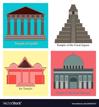 Set of world sights vector image