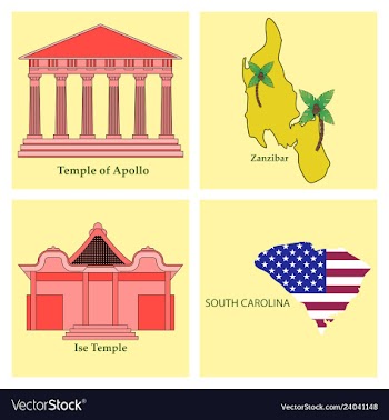 Set of world sights vector image