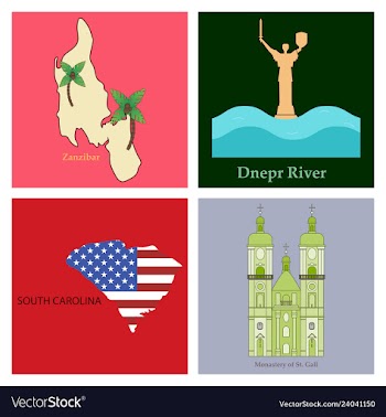 Set of world sights vector image