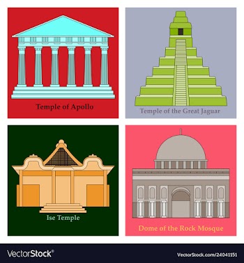 Set of world sights vector image