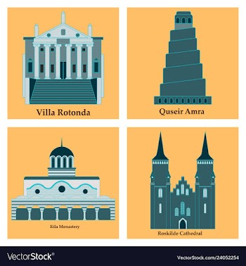 Set of world sights vector image