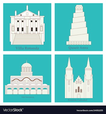Set of world sights vector image