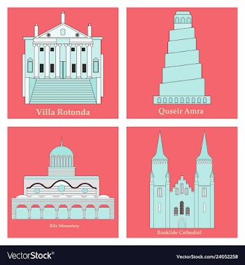 Set of world sights vector image