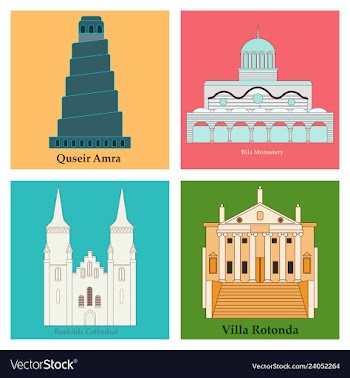 Set of world sights vector image