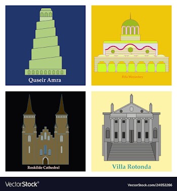 Set of world sights vector image