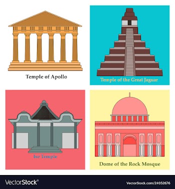 Set of world sights vector image