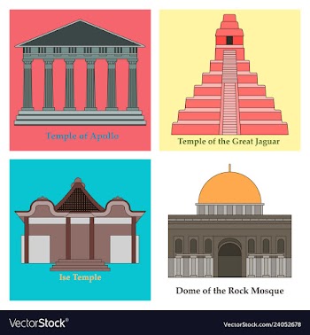 Set of world sights vector image