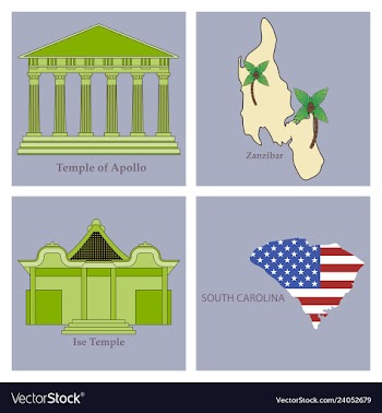 Set of world sights vector image