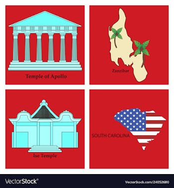 Set of world sights vector image