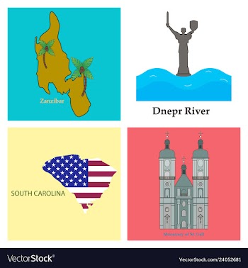 Set of world sights vector image