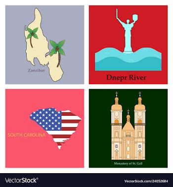 Set of world sights vector image