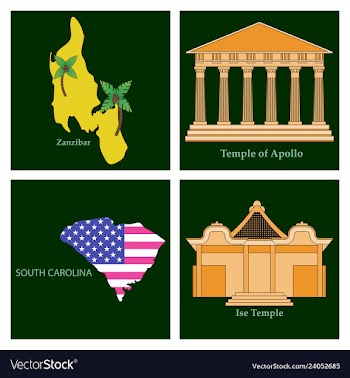 Set of world sights vector image