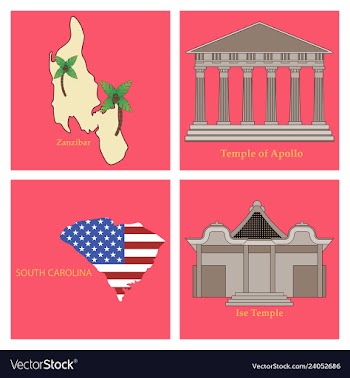 Set of world sights vector image