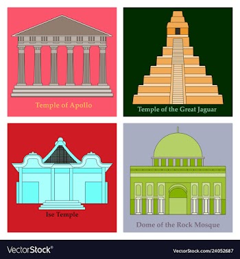 Set of world sights vector image