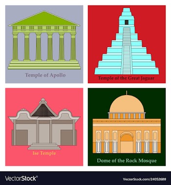 Set of world sights vector image