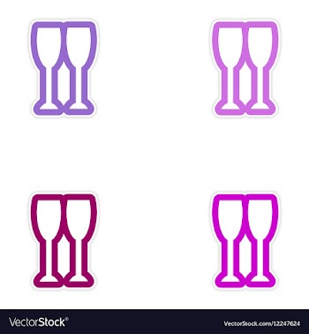 Set oof paper sticker on white background New vector image