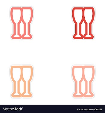 Set oof paper sticker on white background New vector image