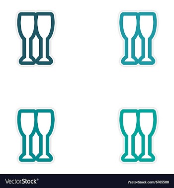Set oof paper sticker on white background New vector image