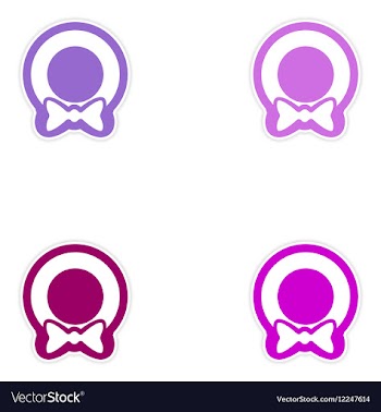 Set oof paper sticker on white background vector image