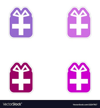 Set oof paper sticker on white background vector image