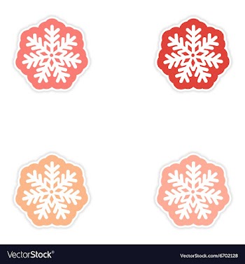 Set oof paper sticker on white background vector image