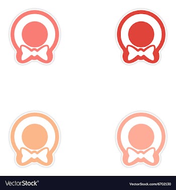 Set oof paper sticker on white background vector image