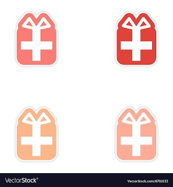 Set oof paper sticker on white background vector image