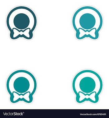 Set oof paper sticker on white background vector image