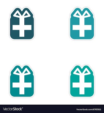 Set oof paper sticker on white background vector image