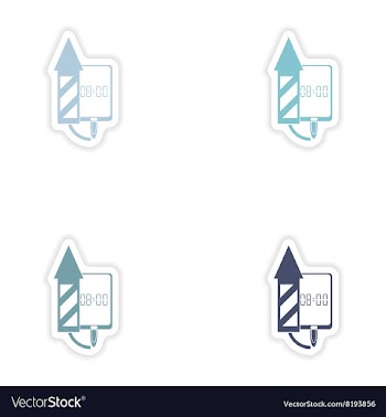 Set paper sticker on white background Mobile Phone vector image